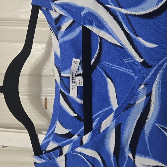 Chico's Southbeach Pantsuit Blue/White Trio - Picture 3 of 10